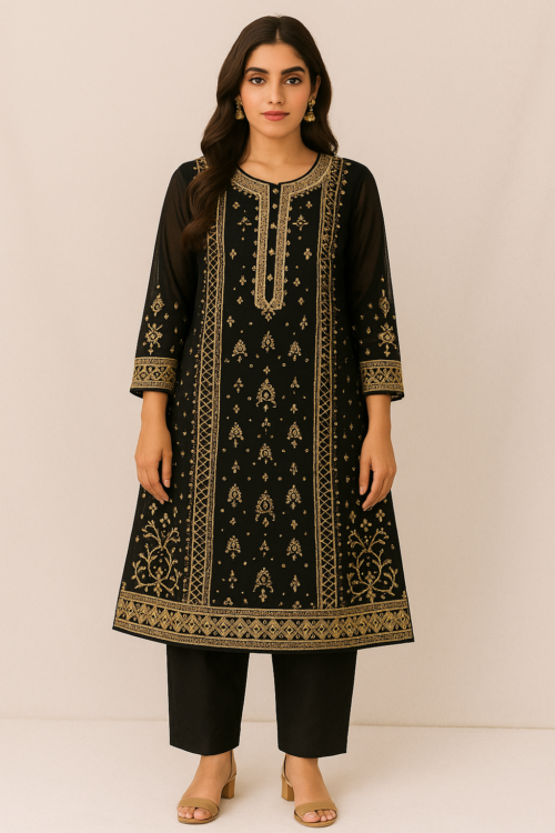 2 Piece Embroidery Dress